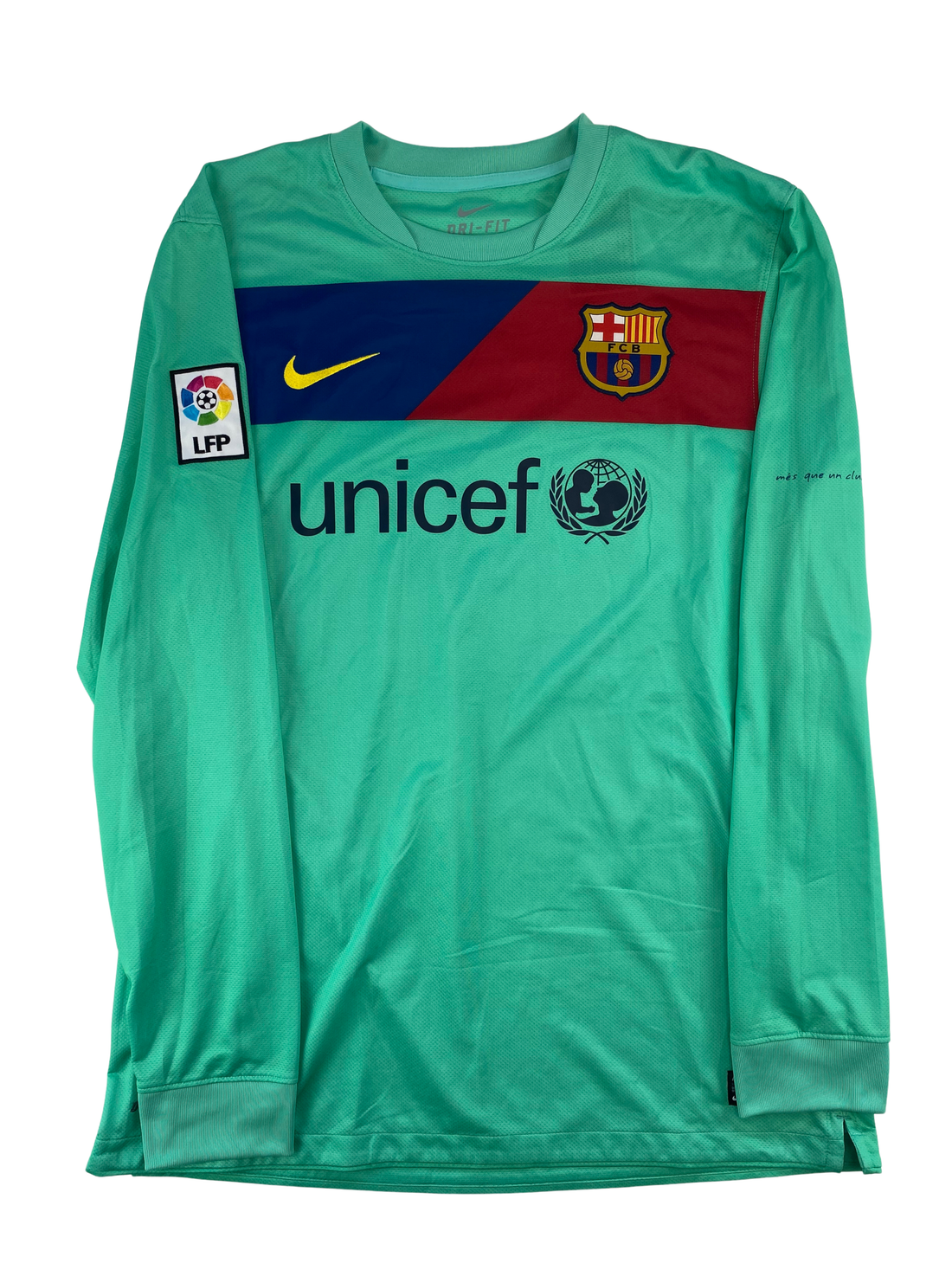 Lionel Messi Barcelona Auswärtstrikot 10/11, langärmlig - Größe L