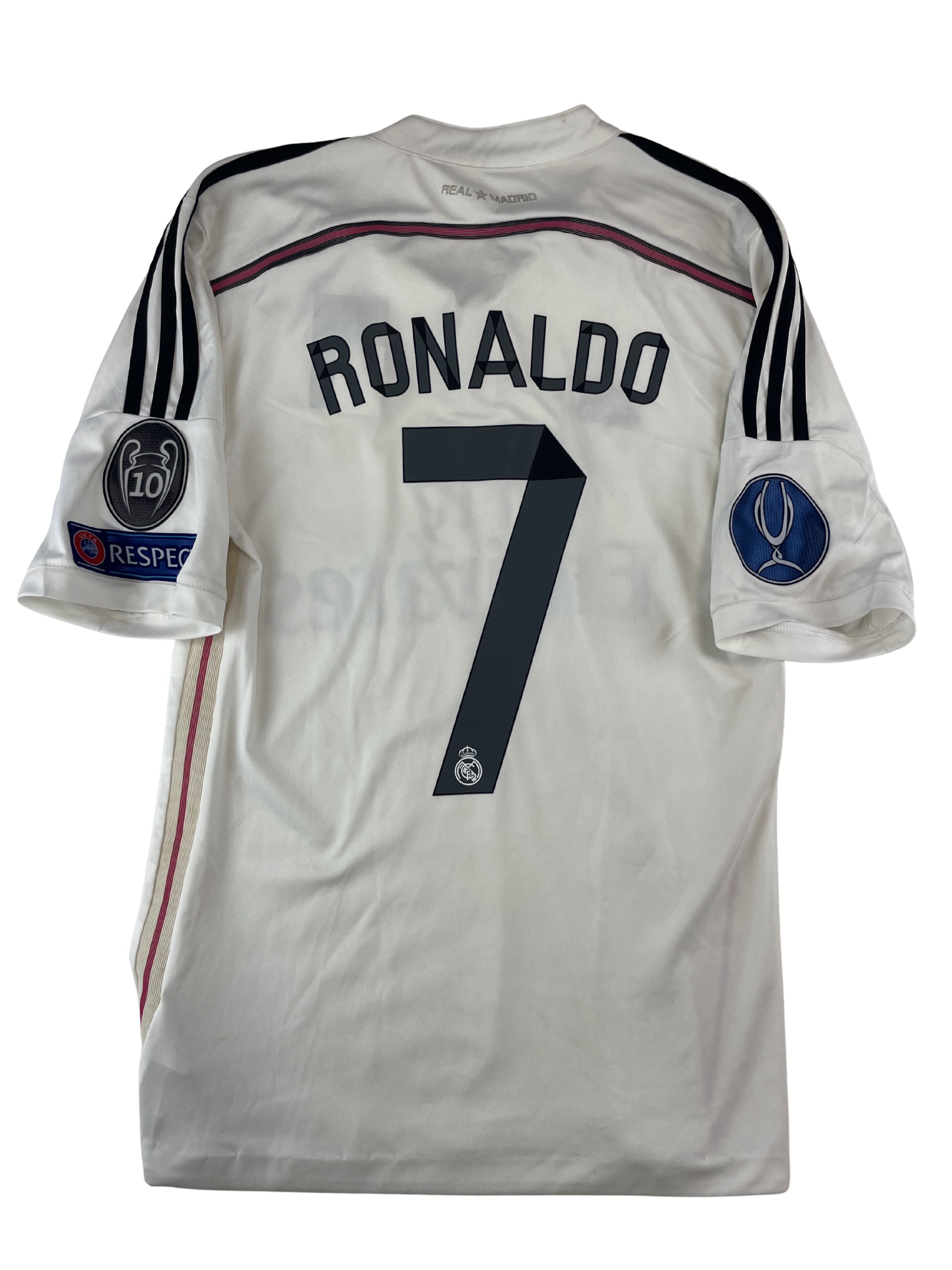 Cristiano Ronaldo Real Madrid Heimtrikot 14/15 ENDGÜLTIGER DRUCK - S