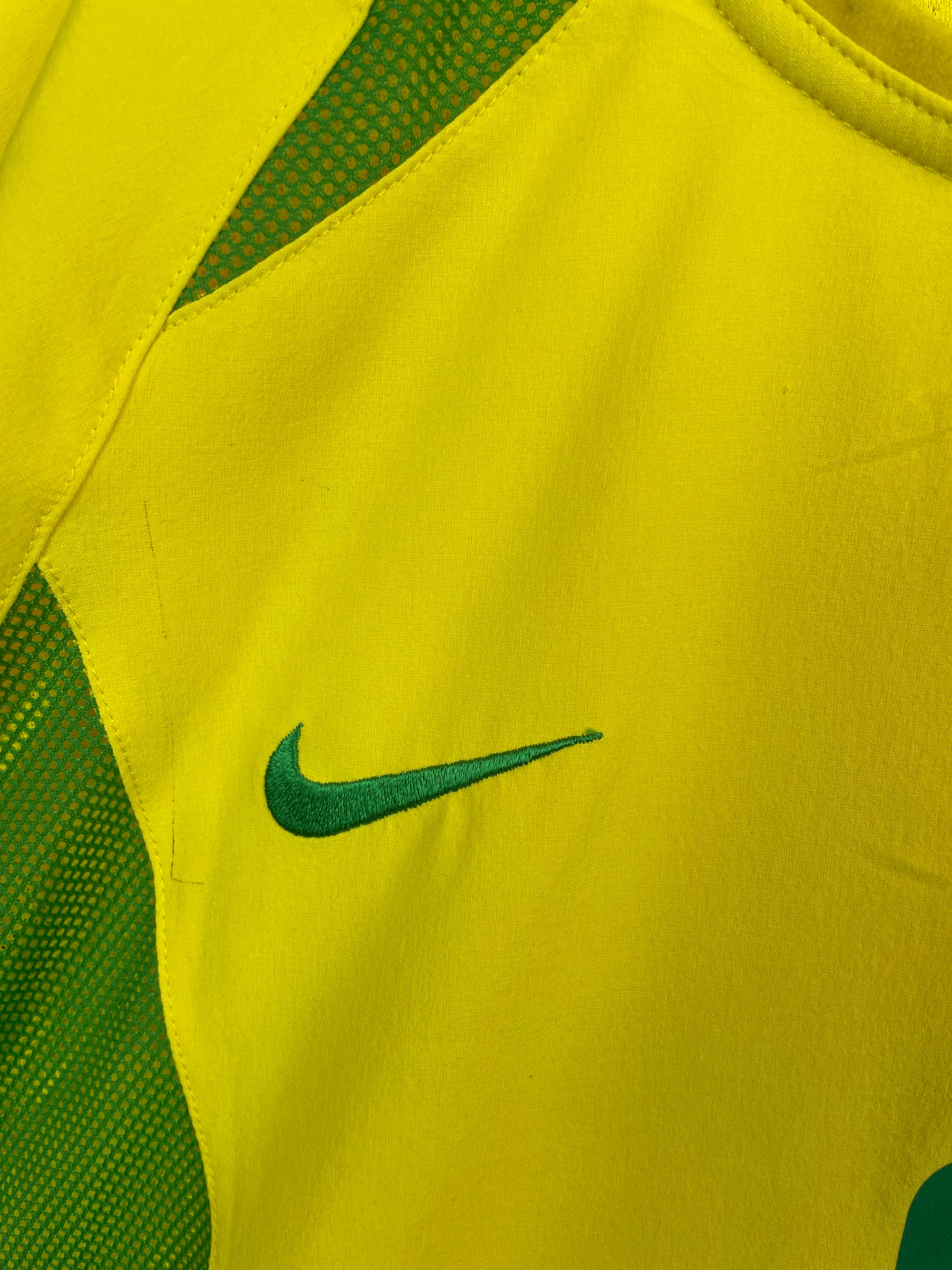 Ronaldo Nazario Brasilien 02/04 SIGNIERTES Spielertrikot Heimtrikot - M