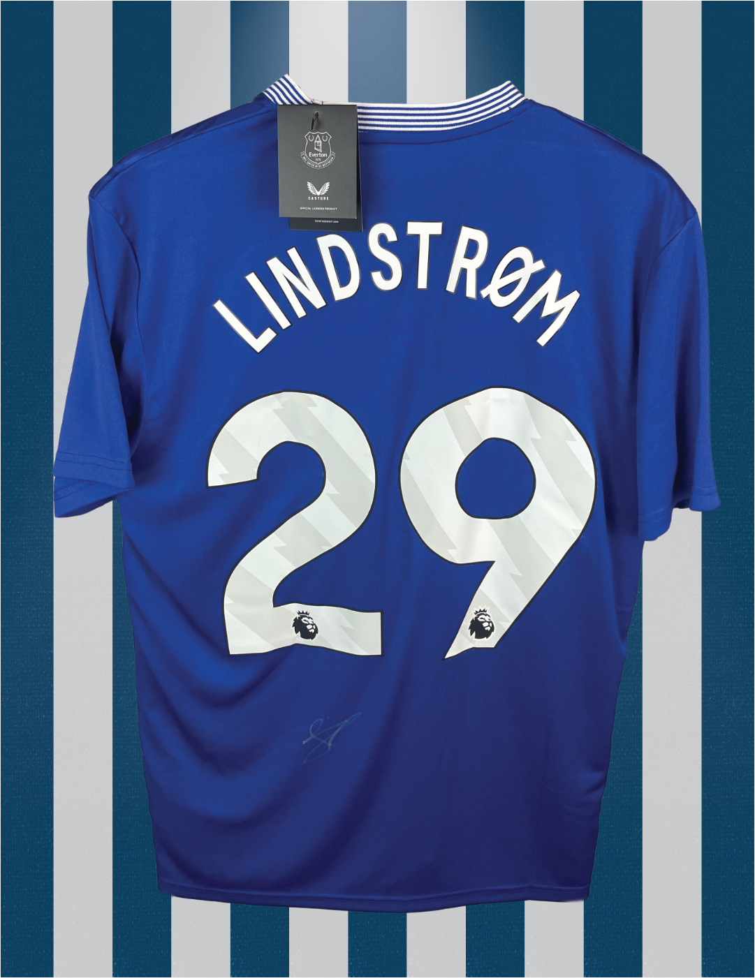 Jesper Lindstrøm Everton 24/25 SIGNIERTES Heimtrikot – M