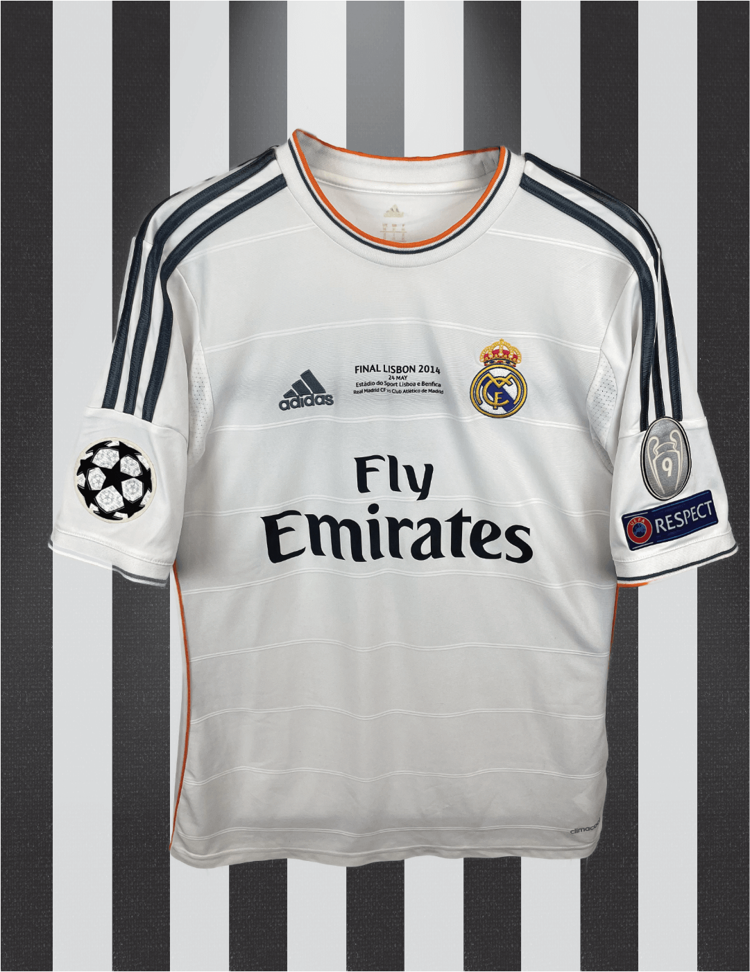 Cristiano Ronaldo Real Madrid Heimtrikot 13/14 ENDGÜLTIGER DRUCK - M