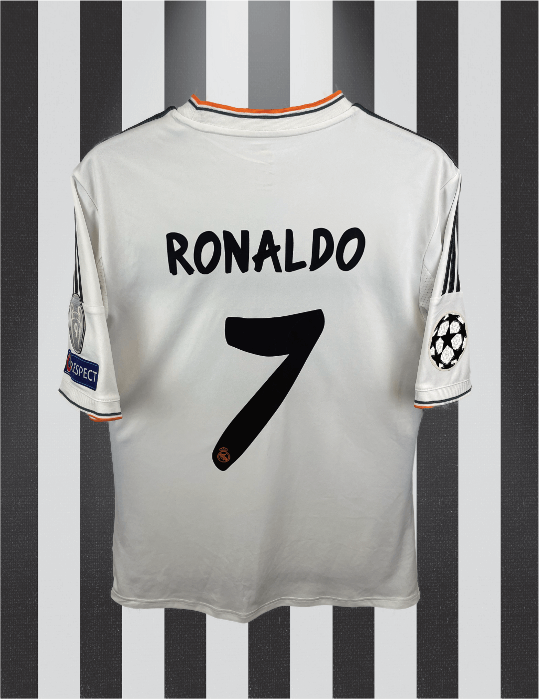 Cristiano Ronaldo Real Madrid Heimtrikot 13/14 ENDGÜLTIGER DRUCK - M