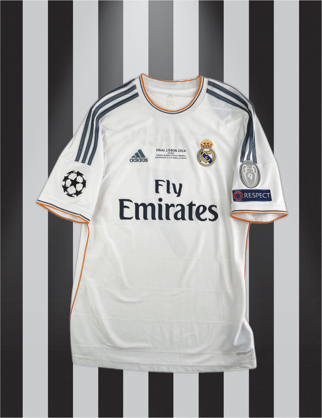 Cristiano Ronaldo Real Madrid Heimtrikot 13/14 ENDGÜLTIGER DRUCK - M