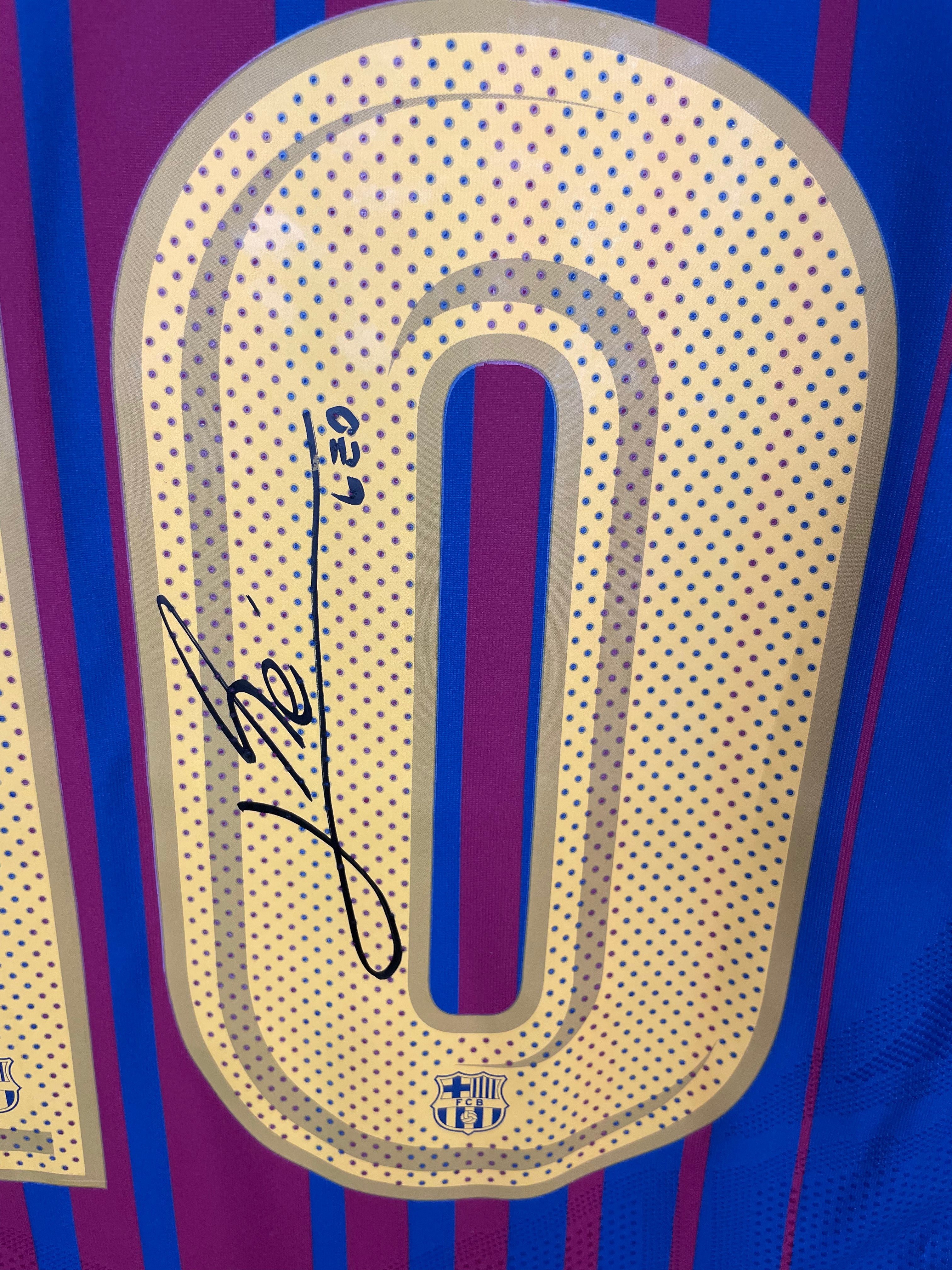 Lionel Messi Barcelona 17/18 SIGNERET Matchissue hjemmebanetrøje - L