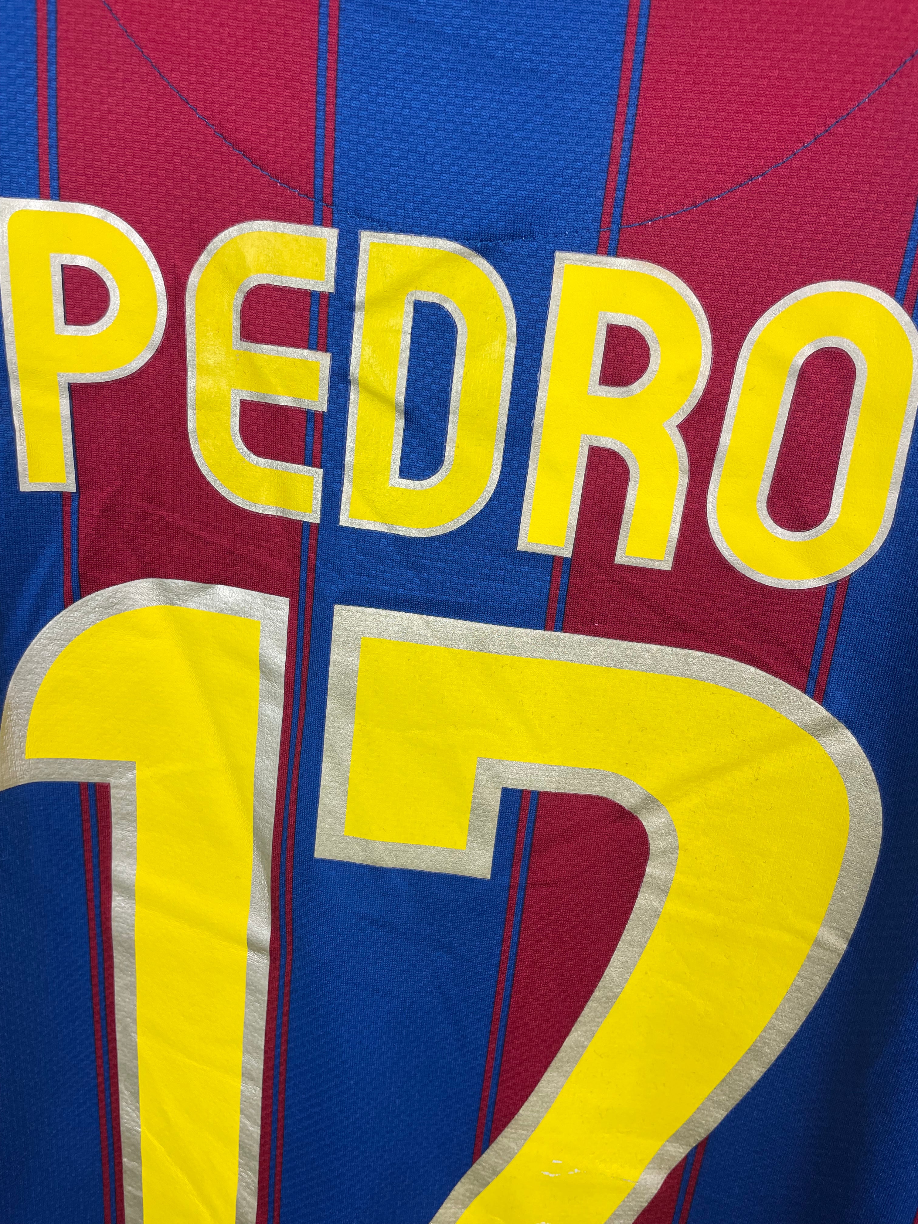 Pedro Barcelona 10/11 Langarm-Heimtrikot - M