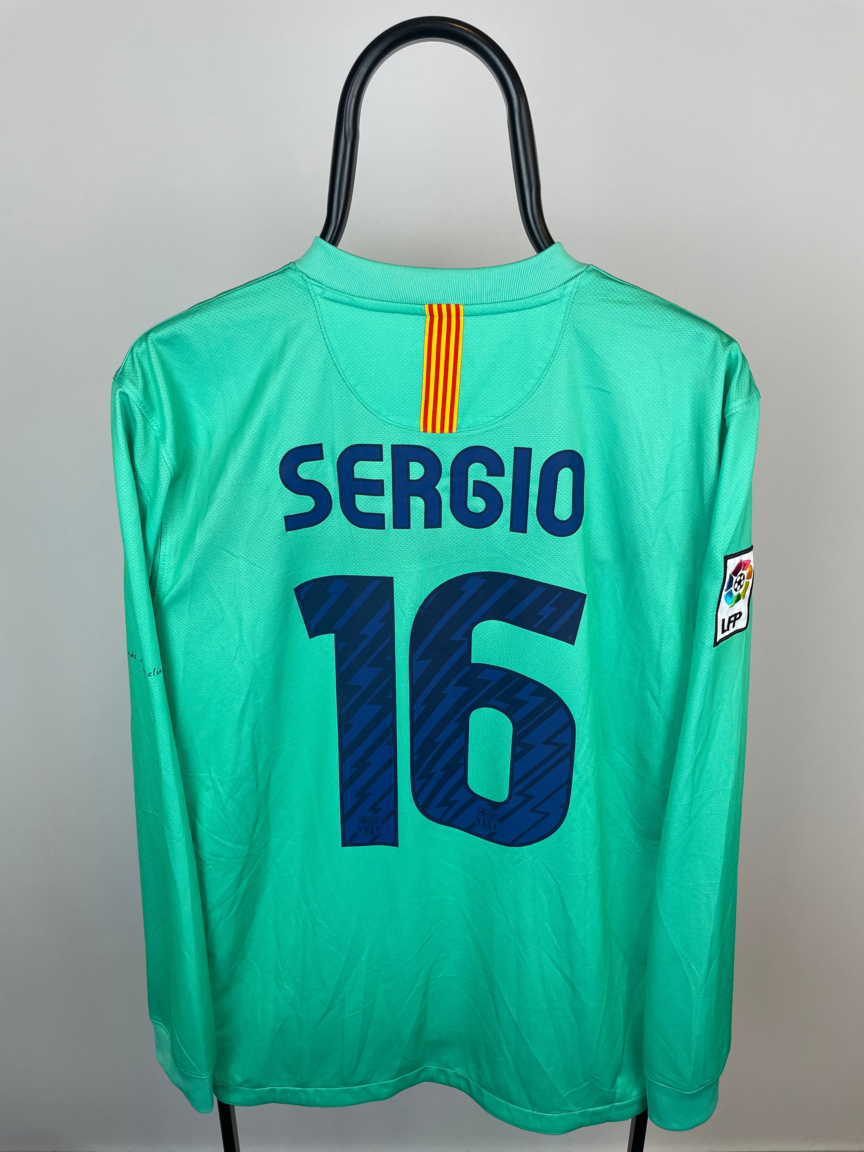 Sergio Busquets Barcelona 10/11 Langarm-Auswärtstrikot - L