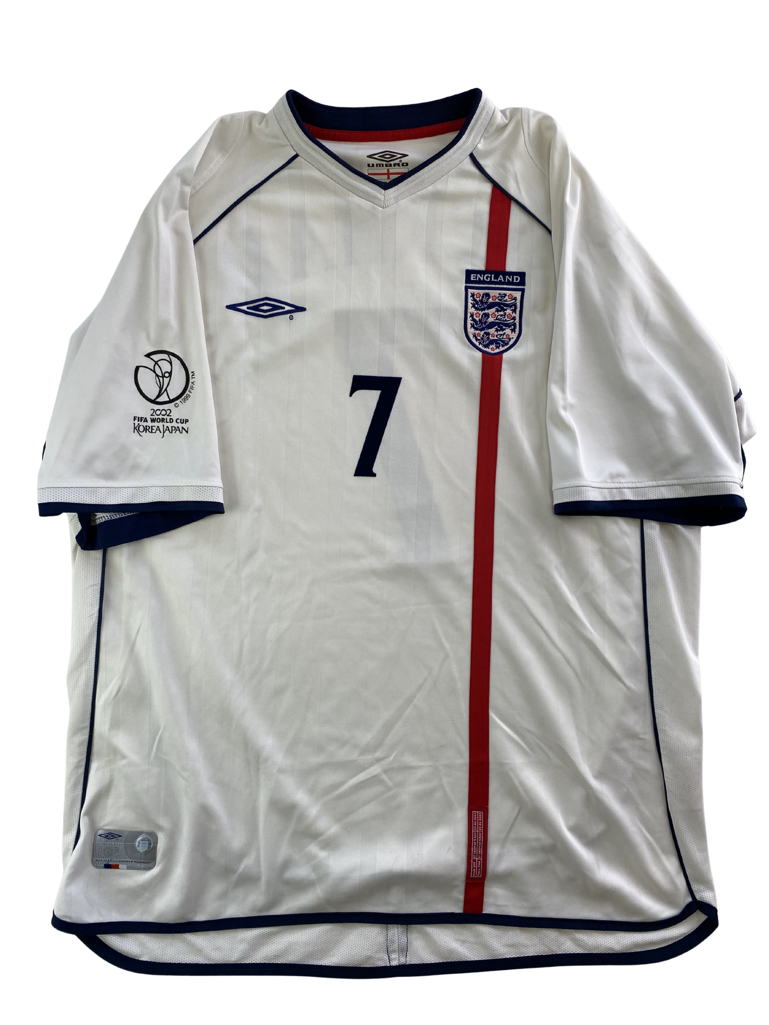David Beckham England 01/03 hjemmebanetrøje - XXL