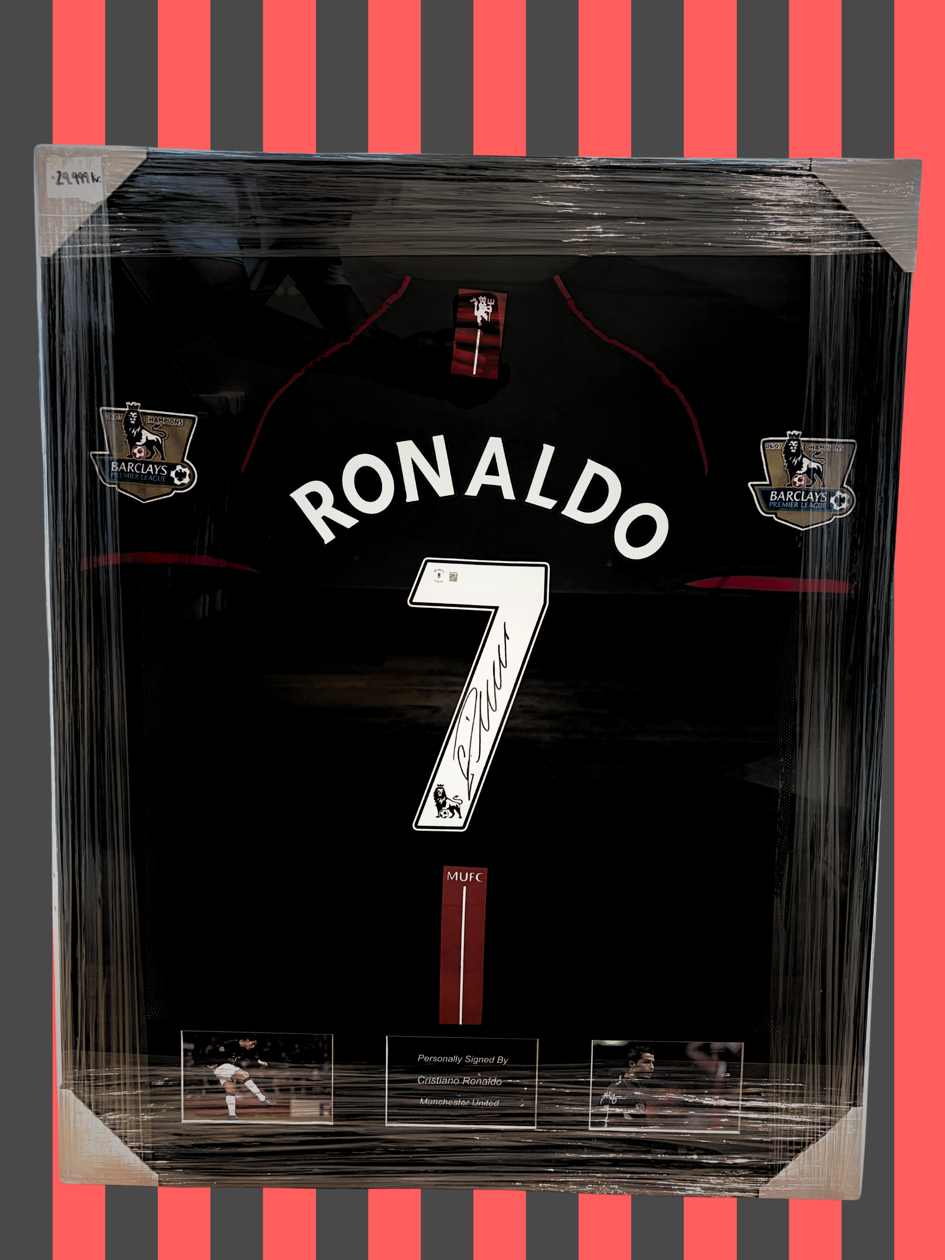 Cristiano Ronaldo Manchester United 07/08 SIGNIERT