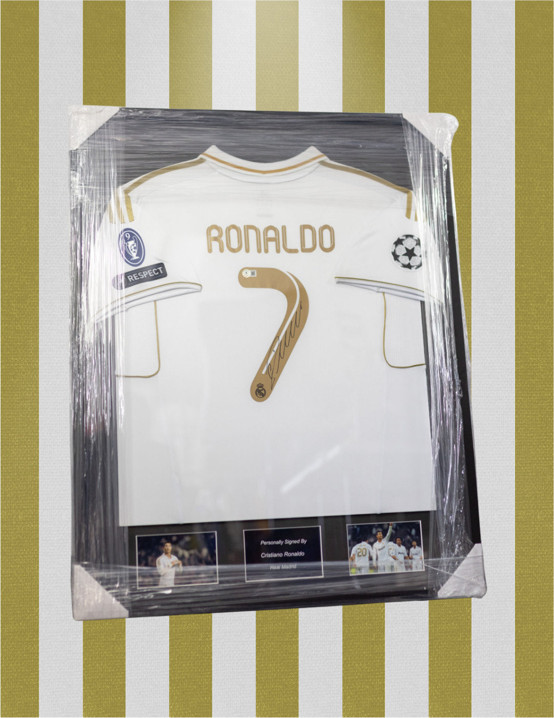Cristiano Ronaldo Real Madrid 11/12 SIGNERET hjemmebanetrøje - L