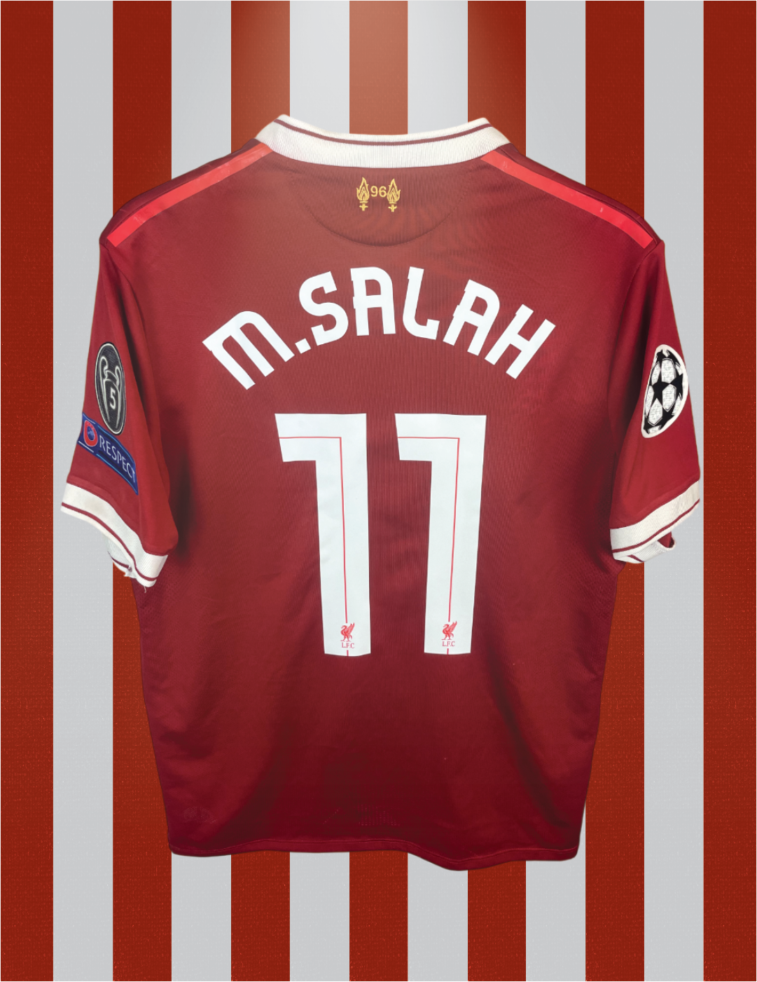 Mohammed Salah Liverpool 17/18 hjemmebanetrøje FINALETRYK - M