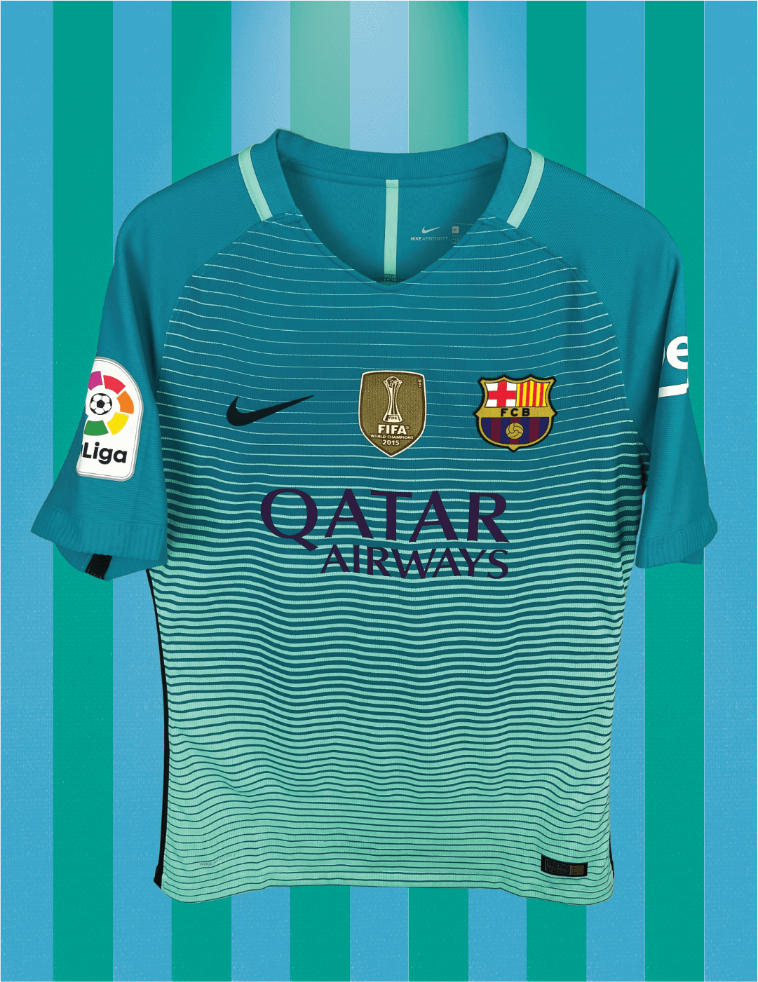 Lionel Messi Barcelona 16/17 SIGNERET Matchissue udebanetrøje - L