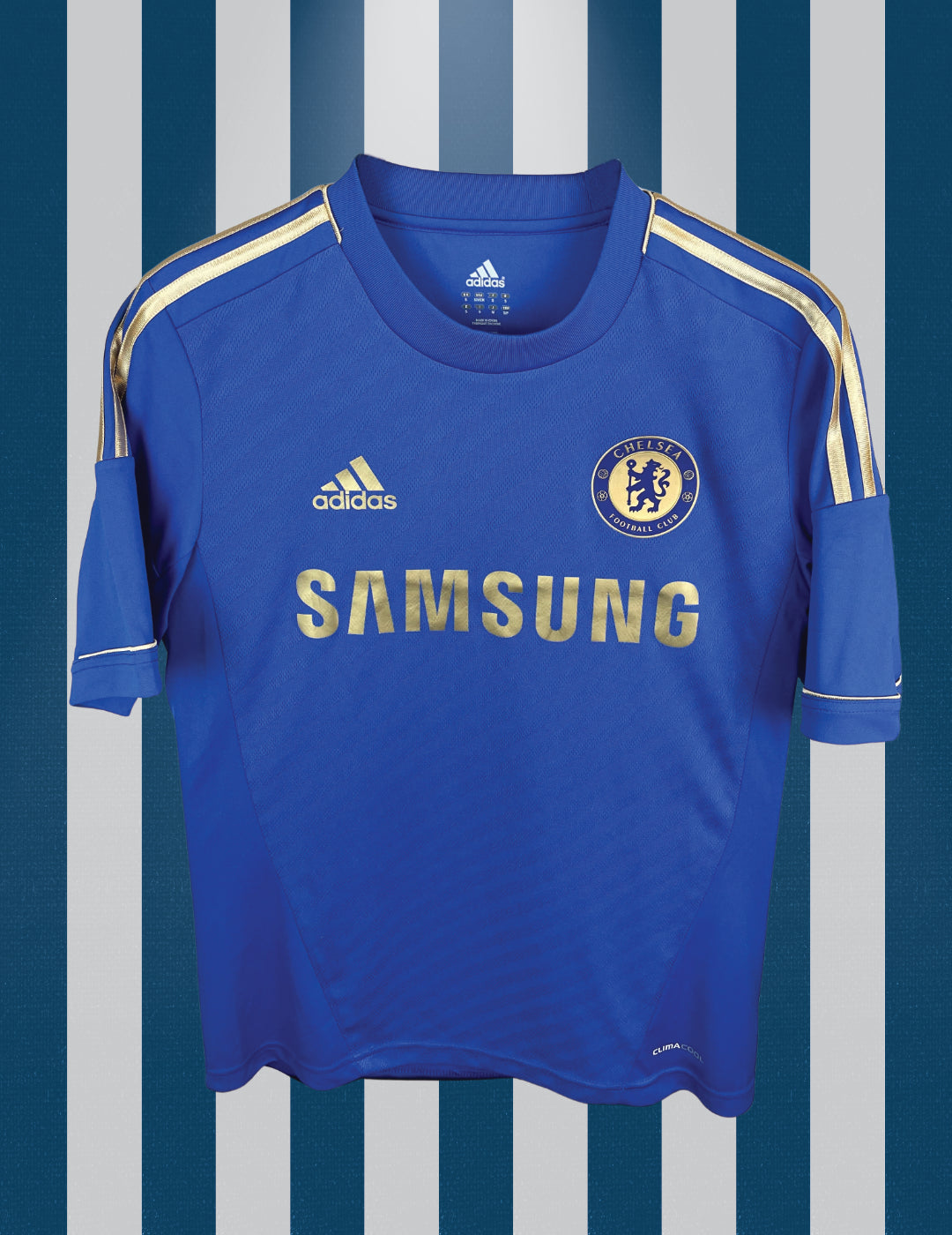 Eden Hazard Chelsea 12/13 SIGNIERTES Heimtrikot - S