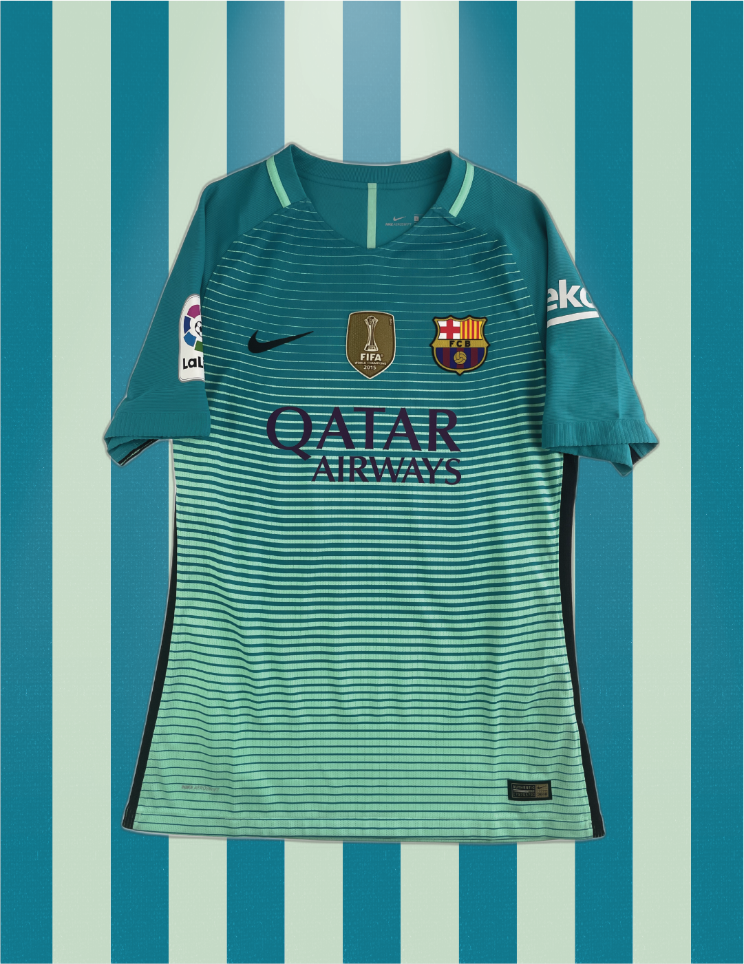 Lionel Messi Barcelona 16/17 SIGNIERTES Auswärtstrikot - L