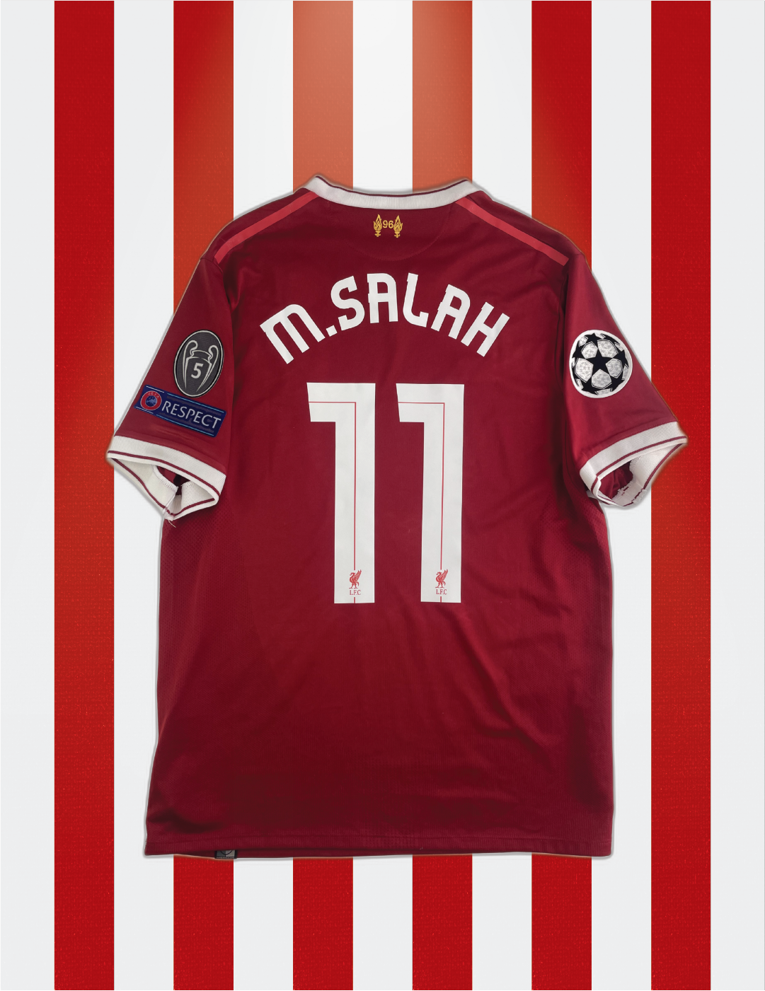 Mohammed Salah Liverpool Heimtrikot 17/18 ENDGÜLTIGER DRUCK - M