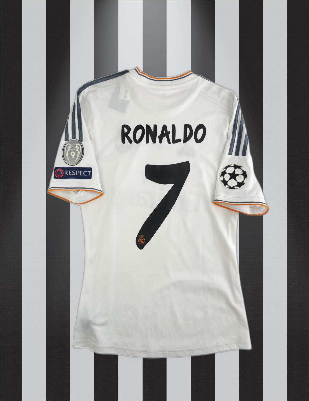 Cristiano Ronaldo Real Madrid Heimtrikot 13/14 ENDGÜLTIGER DRUCK - M