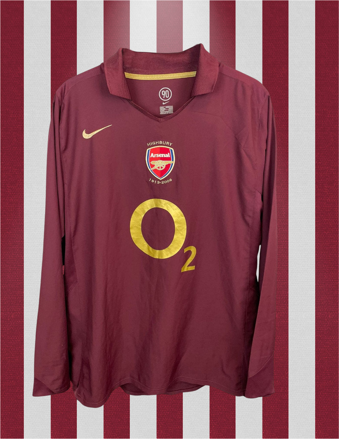 Nicklas Bendtner Arsenal 05/06 Langarm-Heimtrikot - L