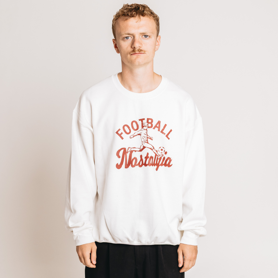 Schweres Sweatshirt mit Fußball-Nostalgie-Motiv