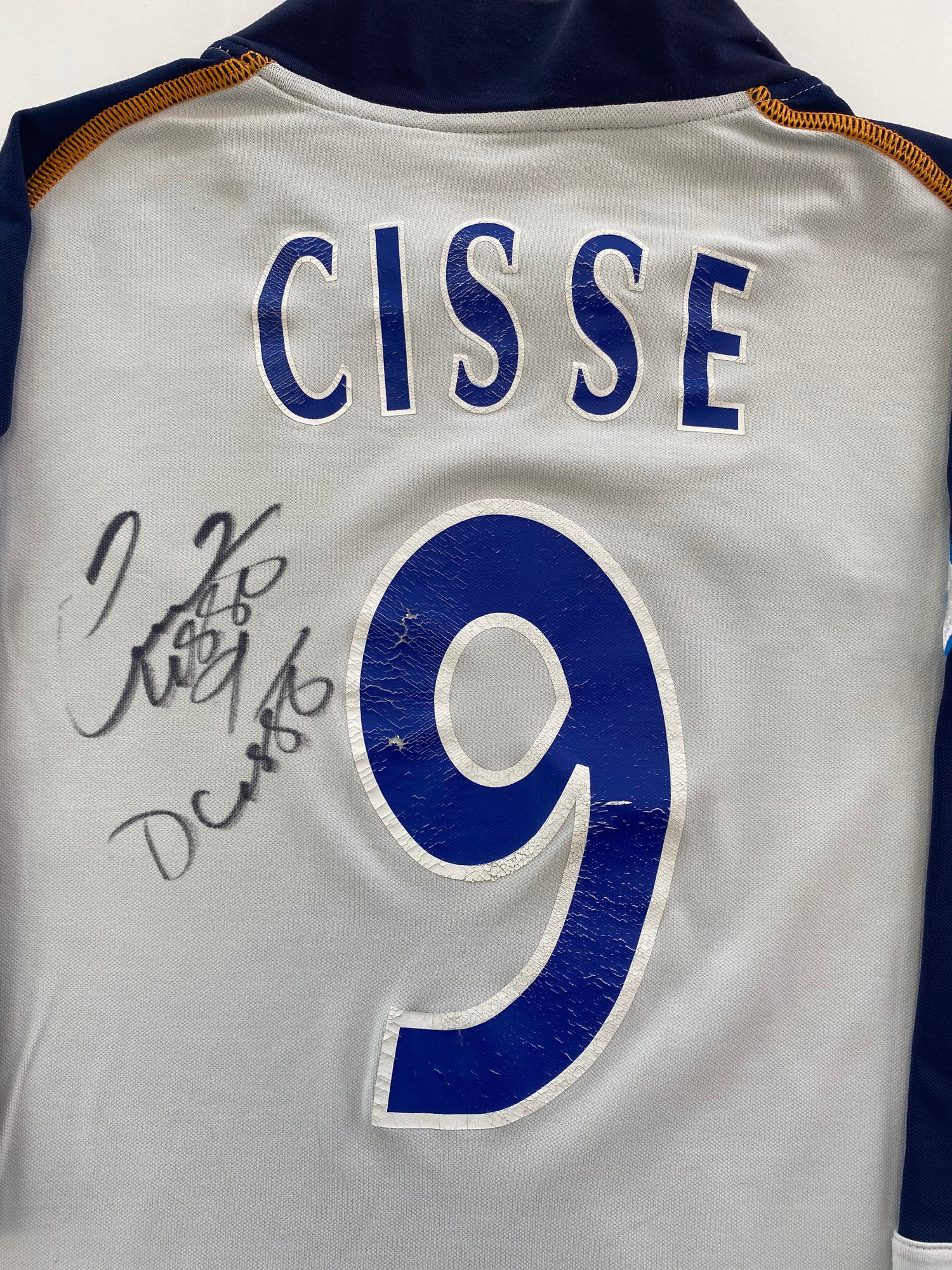 Djibril Cissé Auxerre 02/03 SIGNED - XL