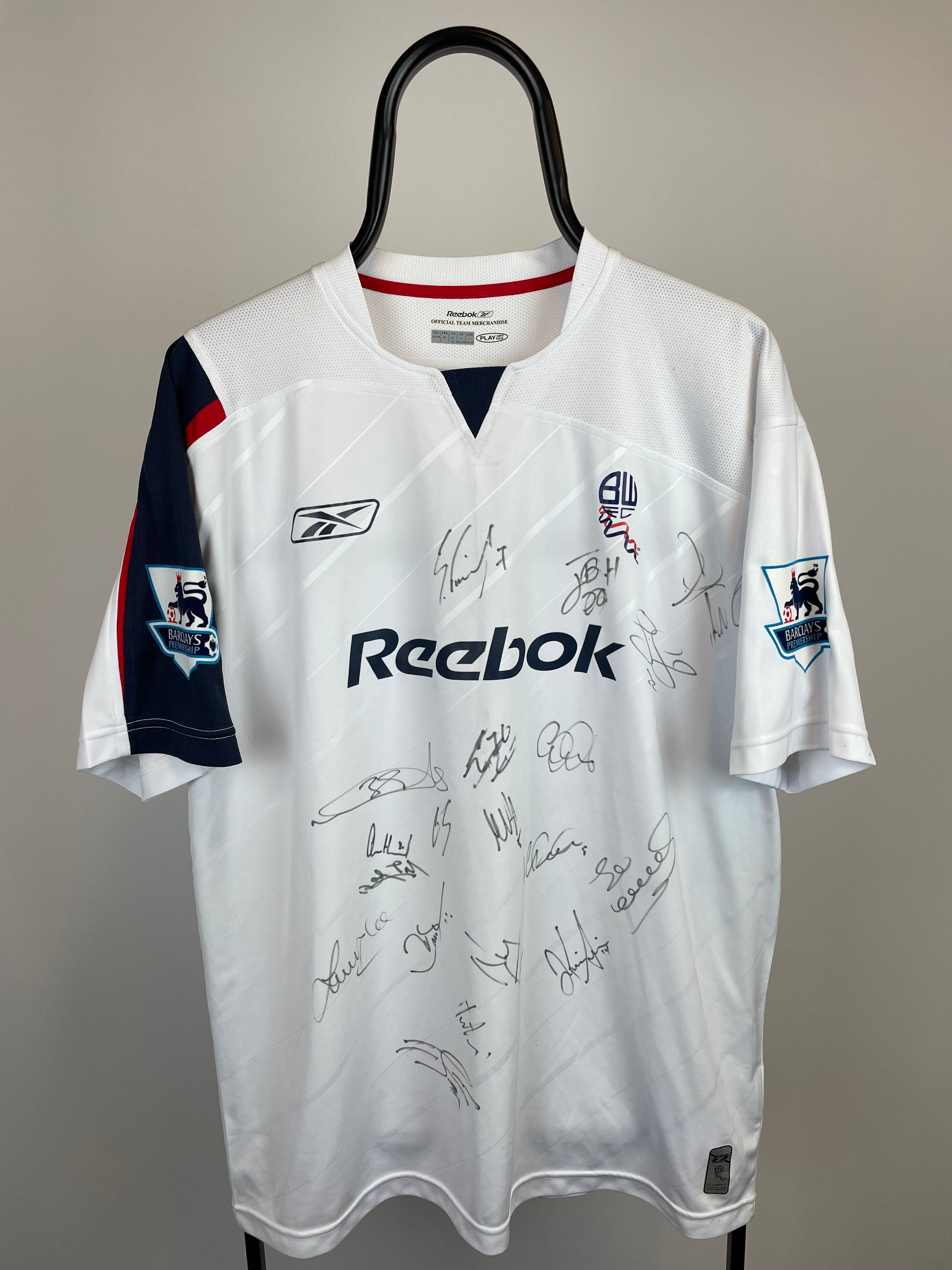 Jay-Jay Okocha Bolton Heimtrikot 05/07, signiert vom Team – XL