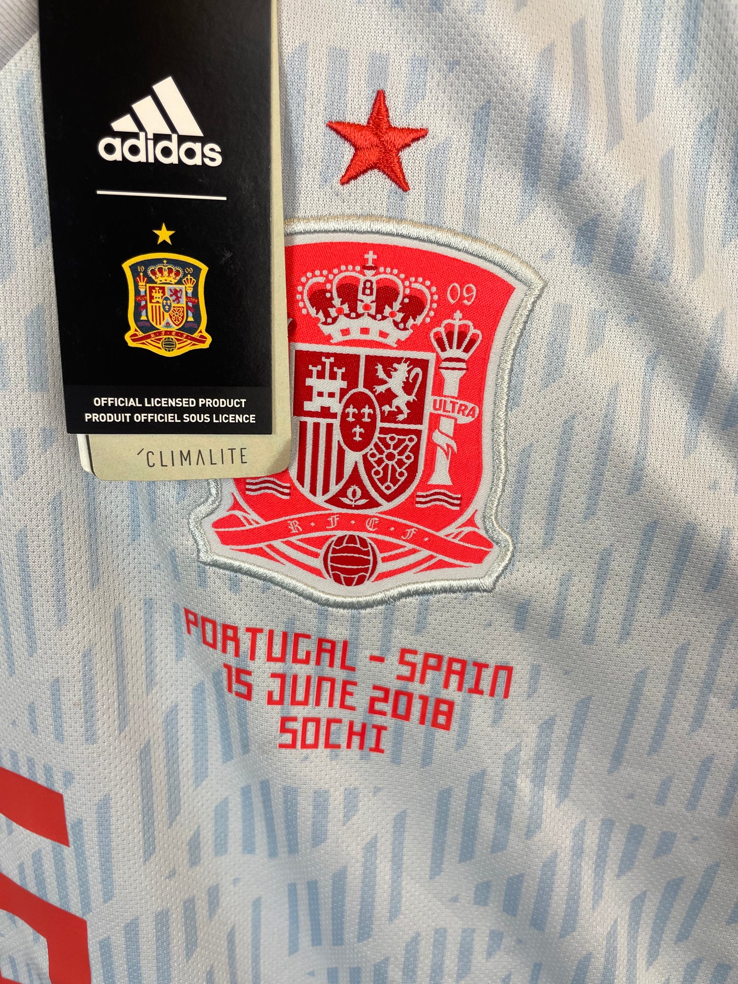 Andrés Iniesta Spanien 18/20 Spieldetails Auswärtstrikot - Größe