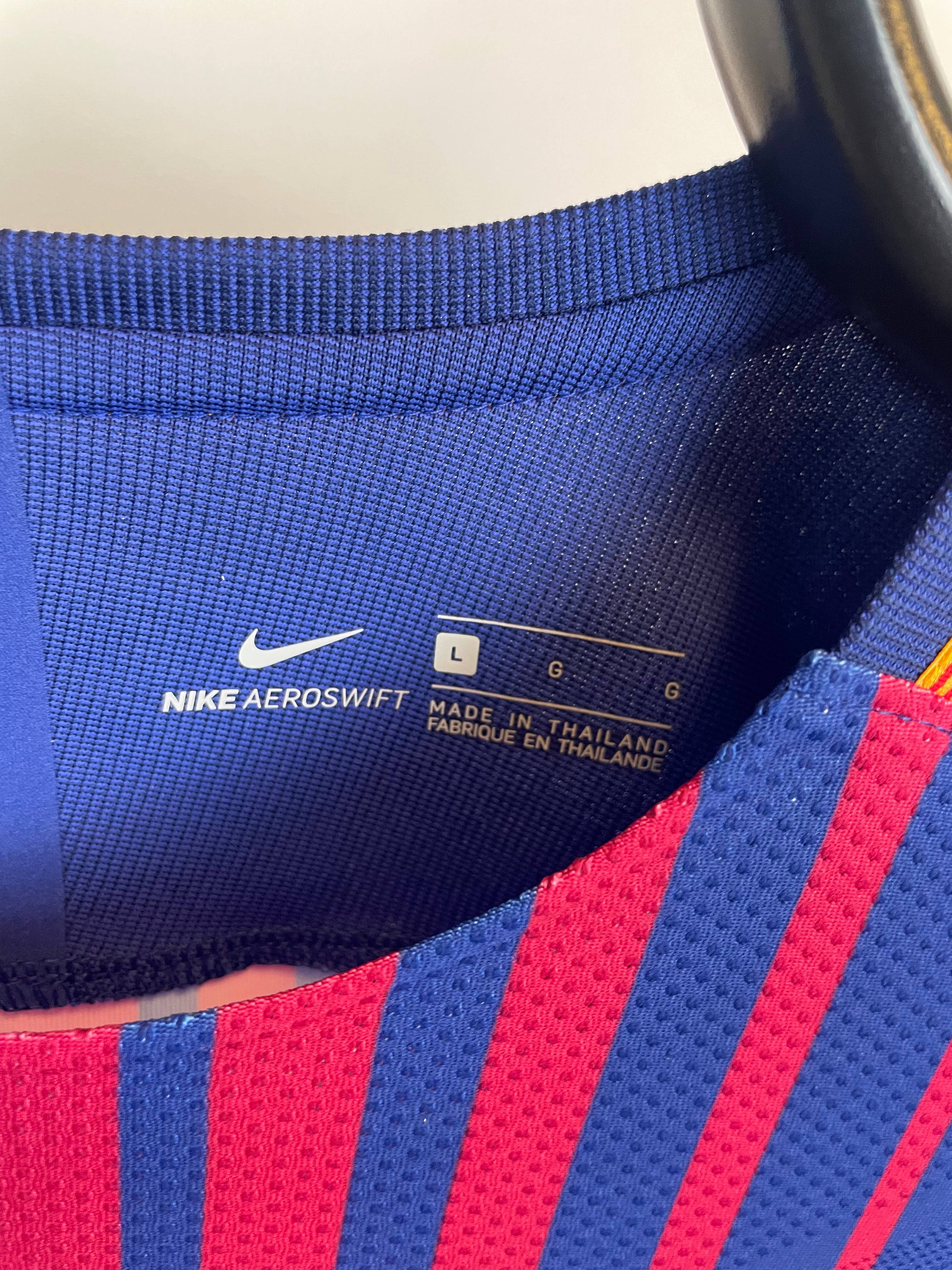 Lionel Messi Barcelona 17/18 SIGNERET Matchissue hjemmebanetrøje - L