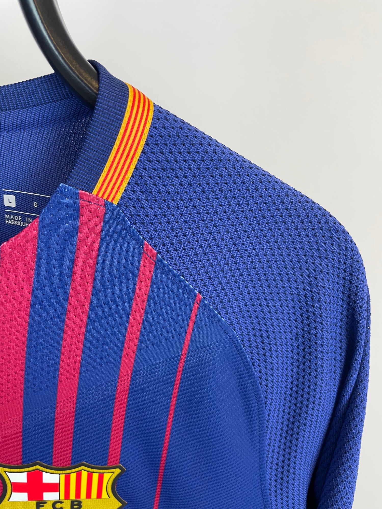 Lionel Messi Barcelona 17/18 SIGNERET Matchissue hjemmebanetrøje - L