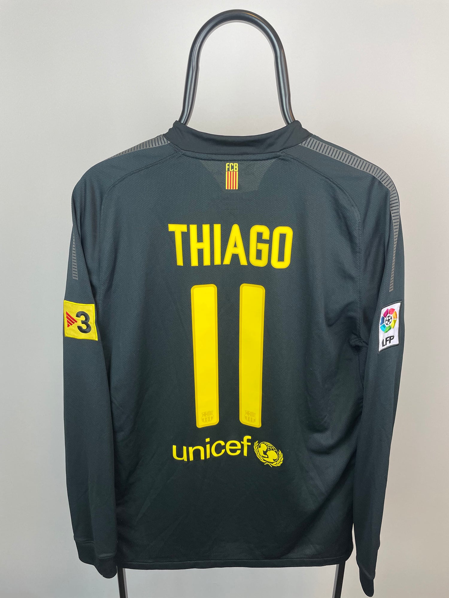 Thiago Barcelona 11/12 langærmet udebanetrøje - L